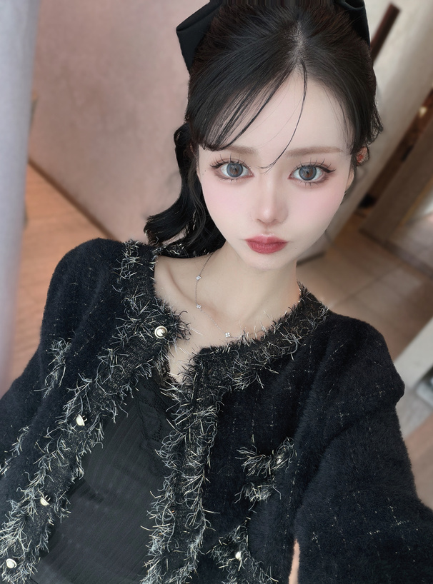 フリンジシャギーニットカーディガン