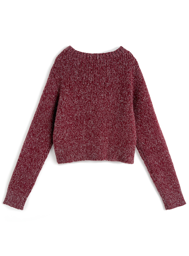 チュールリボンラメニットトップス