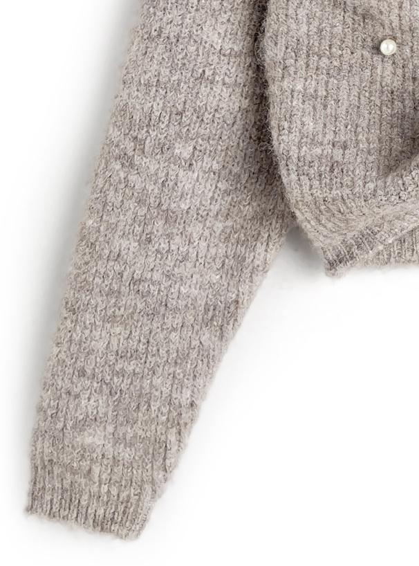 レイヤード風カシュクールニットトップス