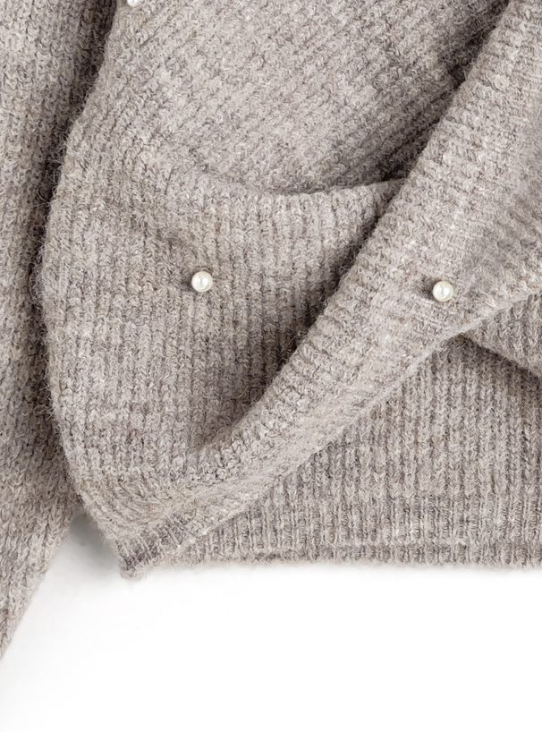 レイヤード風カシュクールニットトップス