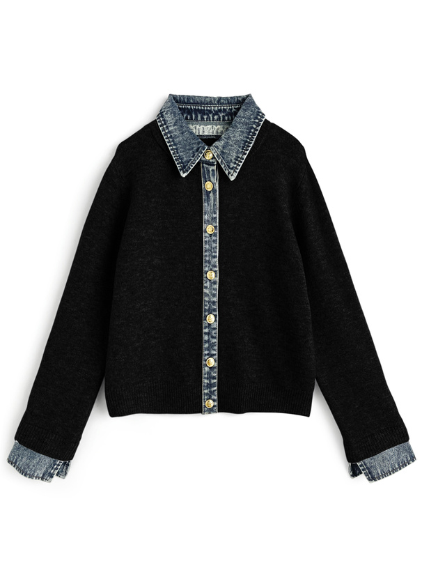 デニムドッキングニットカーディガン[lt174]
