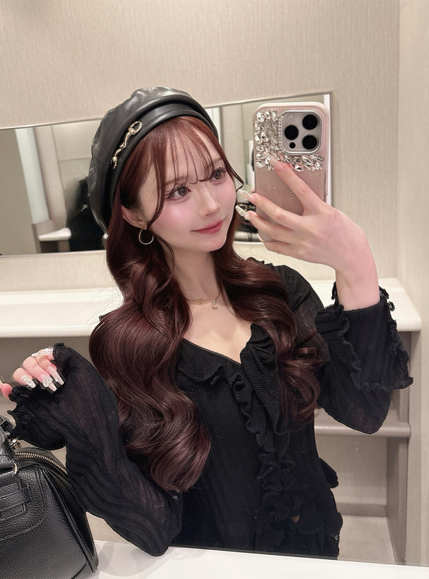 ラッフルフリルリブニットカーディガン