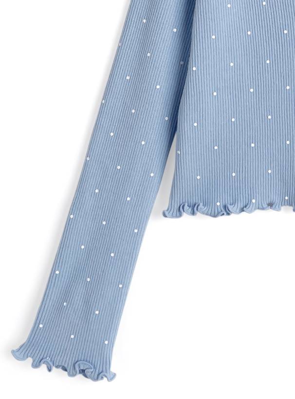 ドット柄メロウニットカーディガン