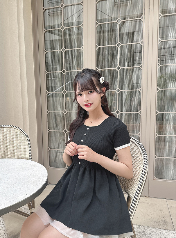 チュールドッキングミニワンピース