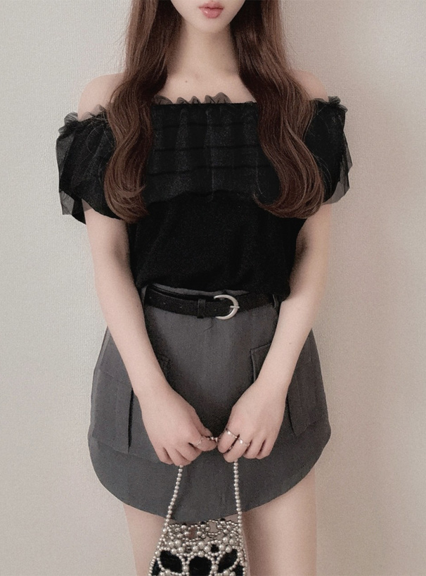 GIRL（ガール）3WAYチュールトップス＆オールインワンの2点セット GIRL（ガール）3WAYチュールトップス＆オールインワンの2点セット