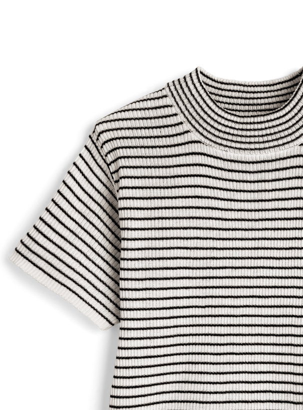 ボーダー柄ハイネックニットトップス[lt94] | レディースファッション