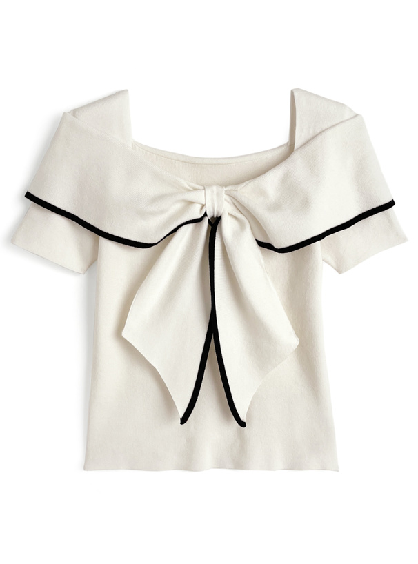 エムズグレイシー リボンフリル　ニット　リボン　配色ニット　カタログ掲載 M'S GRACY 2024 Early Autumn Collection | msgracy