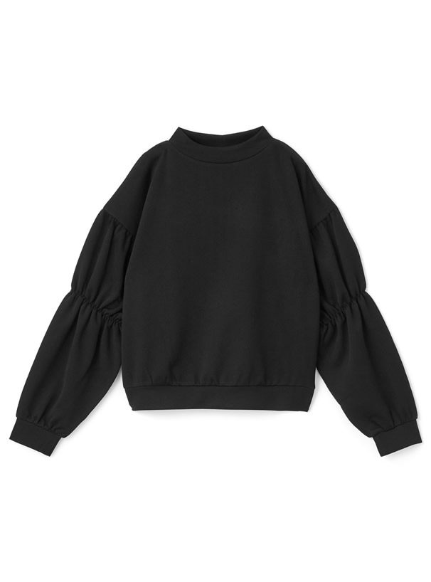 パフスリーブプチハイネックトップス