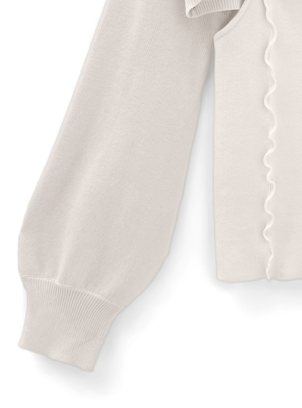 メロウリボンキャミソールxクロップド丈トップスニットアンサンブル