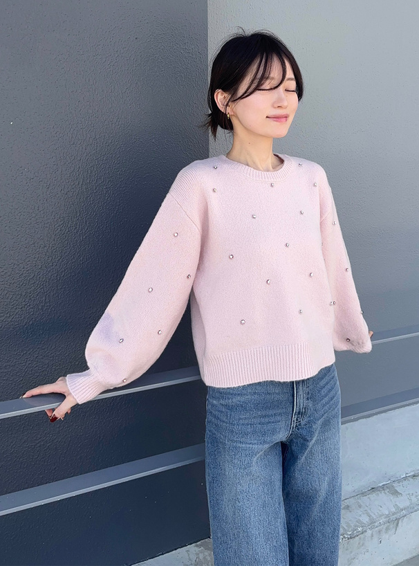 ビジューニットトップス[mb1607] | レディースファッション通販の