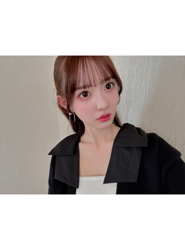 ショルダーリボンニットカーディガン