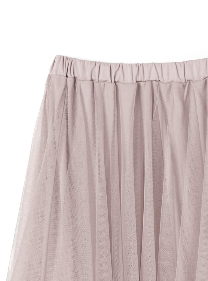 今田美桜 タートルネックニット×チュールスカートセットアップ