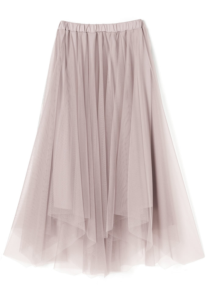 今田美桜 タートルネックニット×チュールスカートセットアップ