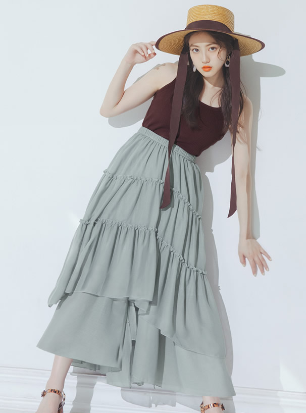 今田美桜 ボリュームティアードスカート