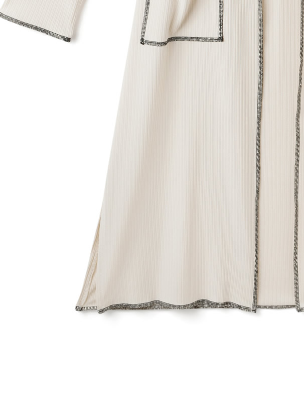 リボンベルト付き配色ステッチロングカーディガン Mei27 レディースファッション通販のグレイル Grl 公式