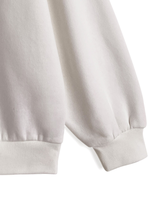 ラインストーンロゴスウェットトップス