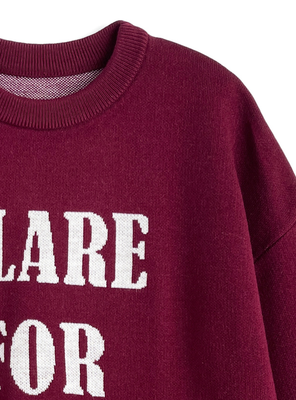 ロゴジャガードニットトップス