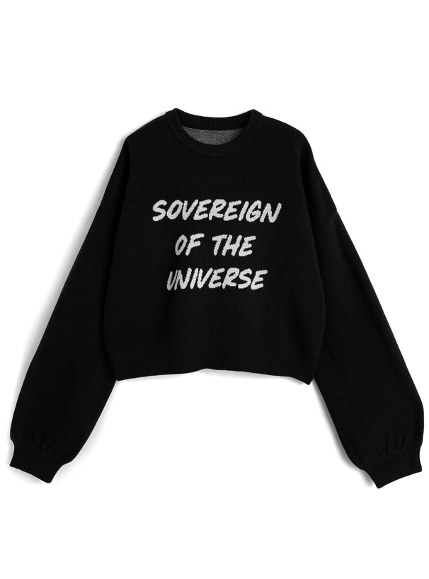 ロゴジャガードニットトップス