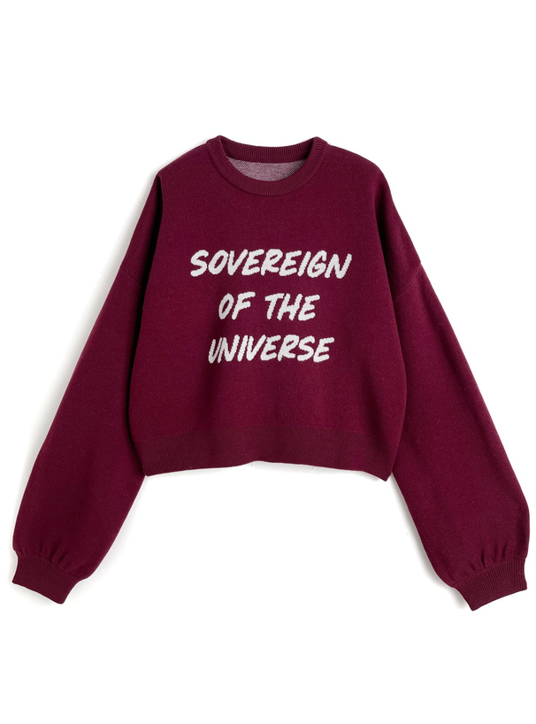 ロゴジャガードニットトップス