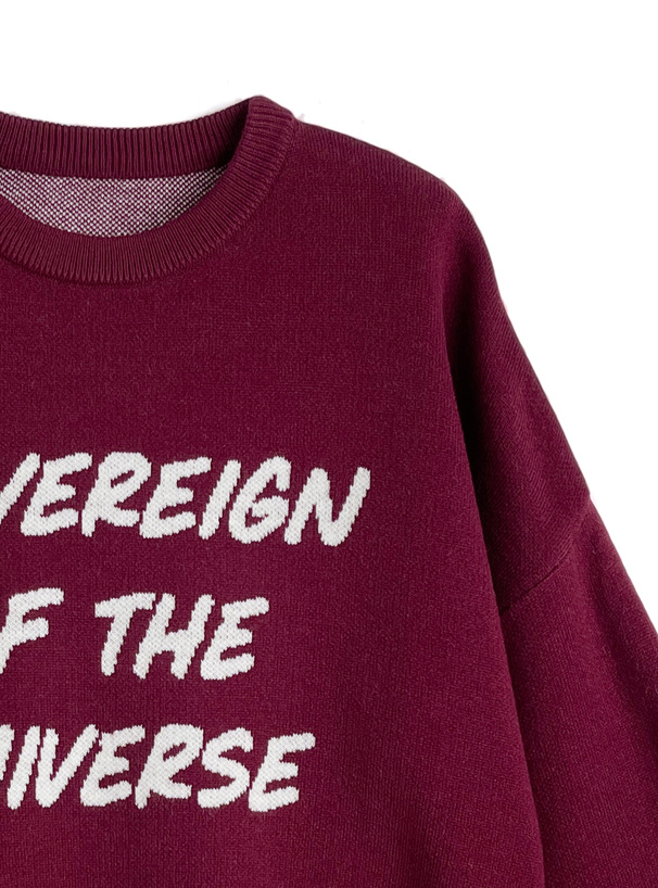 ロゴジャガードニットトップス