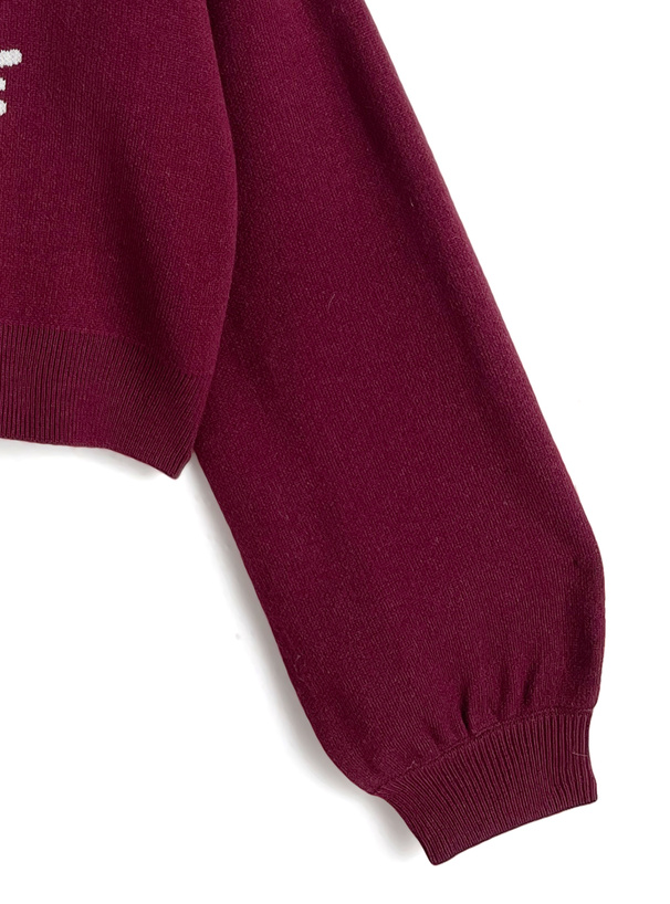 ロゴジャガードニットトップス