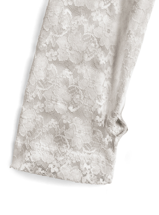 チョーカー付き花柄レースフリルトップス