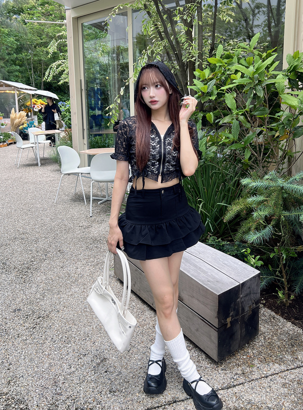 みる　0103 ♡ mizuiro ind シードステッチAラインスカート｜ MARcourt ONLINE STORE