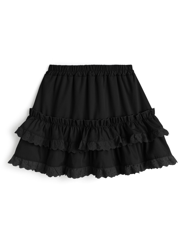 レースフリルティアードミニスカート[mh104] | レディースファッション