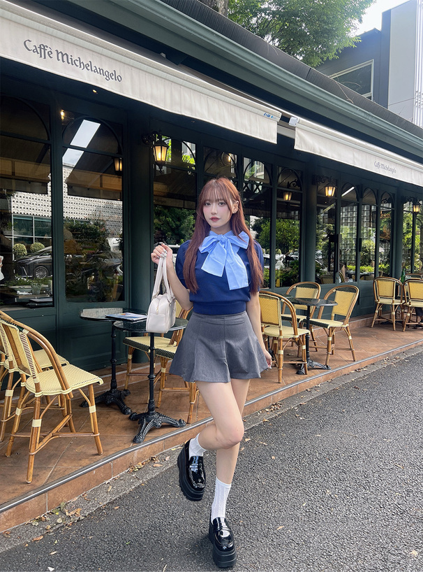 【美品】M'S GRACY ドッキング ニット　リボン　ボウタイ　白シャツ　М M'S GRACY（シャツ/ブラウス(長袖/七分)）のフリマアイテム一覧