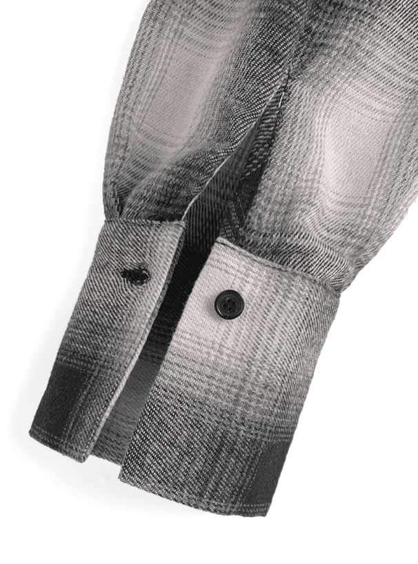 チェック柄オフショルダーシャツ