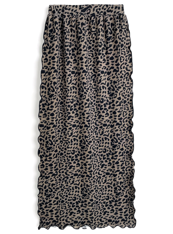 【新品】伊太利屋 レオパード柄 スカート 11号 ロングシーズン アニマル調 新品】伊太利屋 レオパード柄 スカート 11号 ロングシーズン アニマル調
