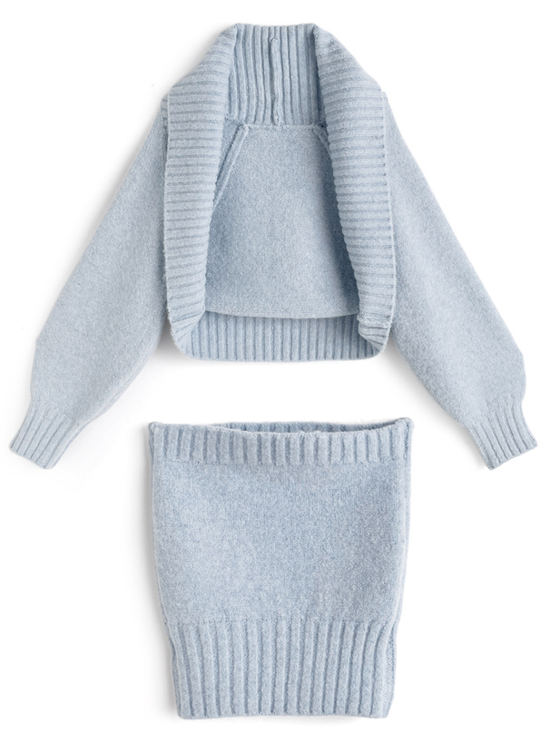 ILLIT アイリット BEB ボレロ×ベアトップニットアンサンブル