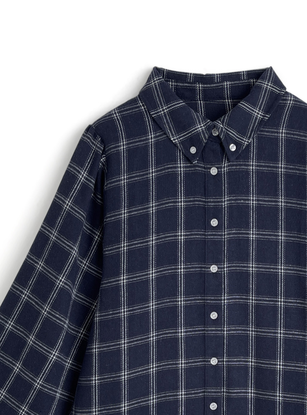 チェック柄プリーツシャツワンピース