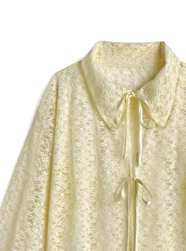 レースリボンカーディガン