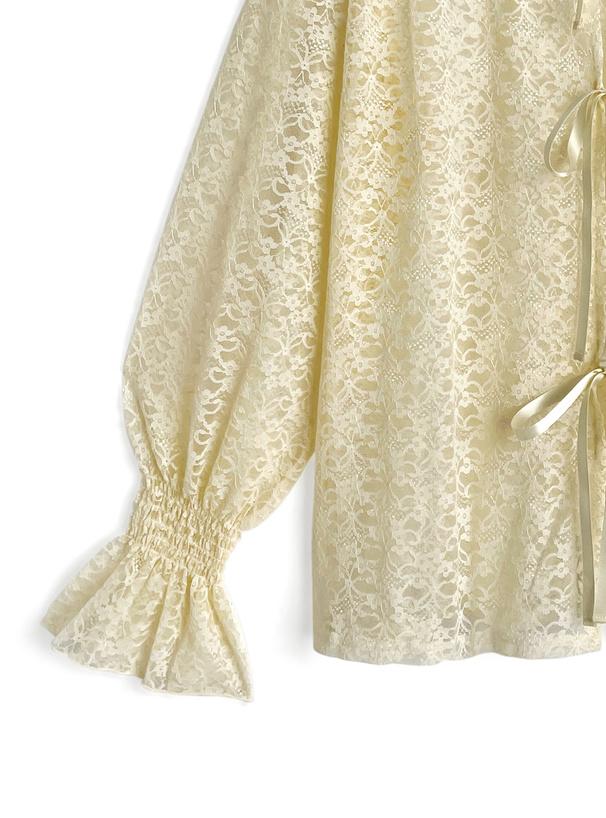 レースリボンカーディガン