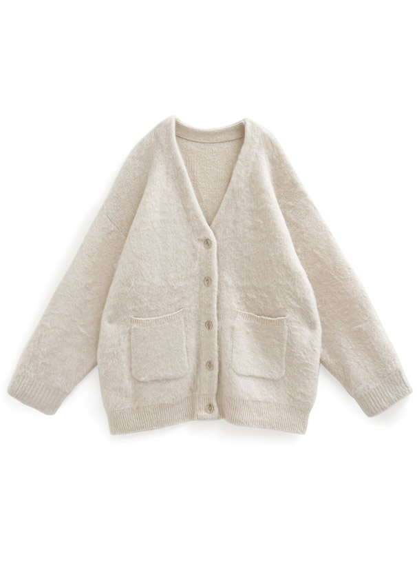 Vネックオーバーニットカーディガン