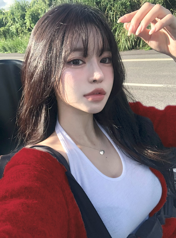 Vネックオーバーニットカーディガン