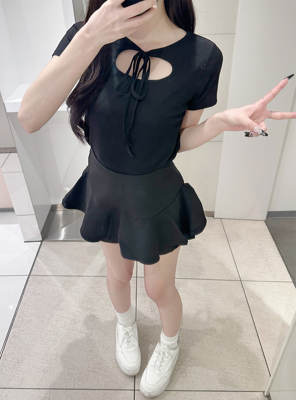 2WayリボンネックTシャツ