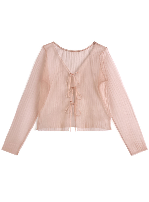 フロントリボンシアーカーディガン