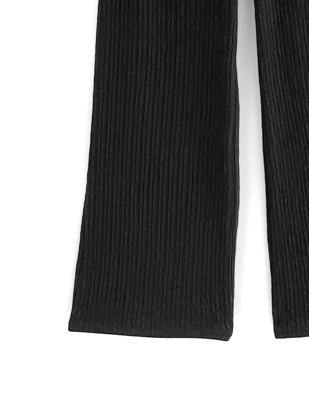 ペプラムキャミトップス×ワイドパンツセットアップ