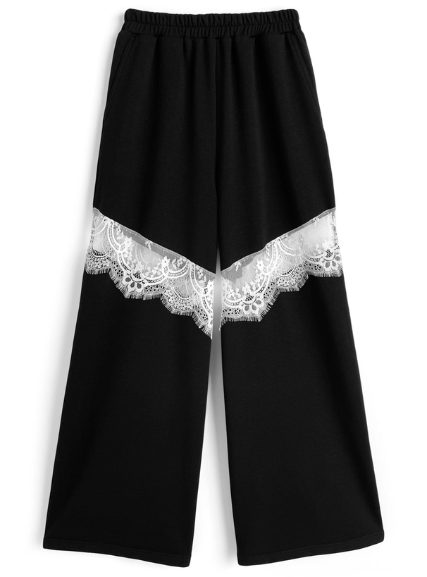 レースドッキングスウェットパンツ[nh205] | レディースファッション