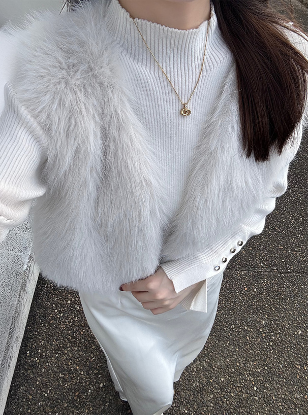 FR2 GOLF ホワイトファーベスト シャギーファーベスト[nk90] | レディースファッション通販のグレイル