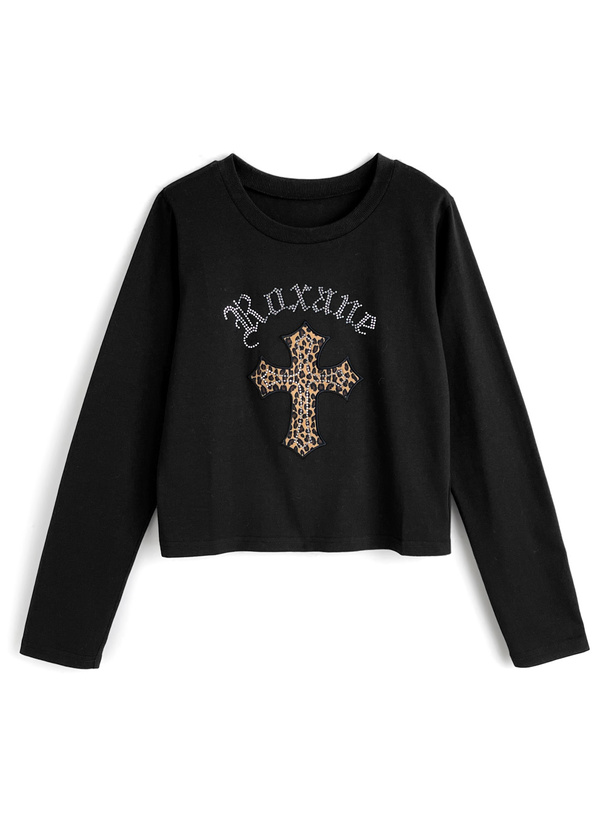 ロゴレオパード柄クロスTシャツ
