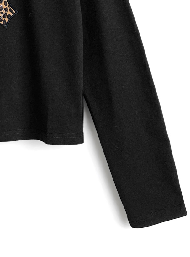 ロゴレオパード柄クロスTシャツ