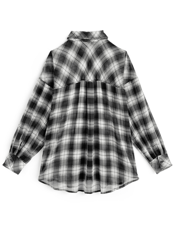 新品】todayful シアーシャツ チェック柄 Checkgather Compact Blouse