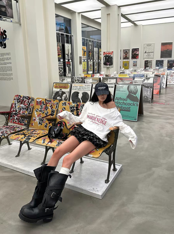 チェック柄ティアードフリルミニスカートパンツ