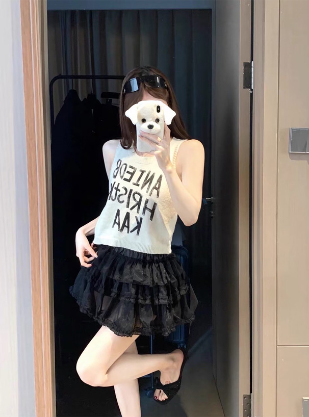ティアードフリルシアーミニスカートパンツ