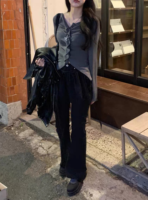 ギャザーボタンカーディガン