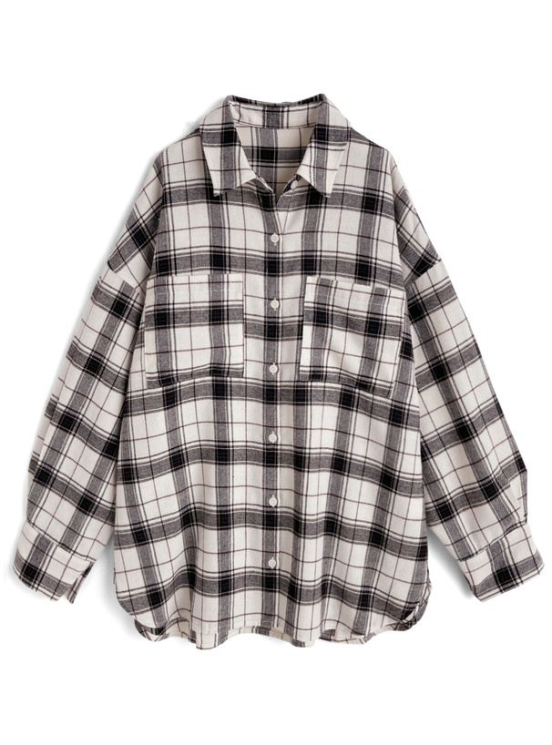 オーバーサイズチェック柄シャツ