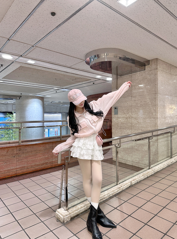 サイドラインシアーショート丈ブルゾン